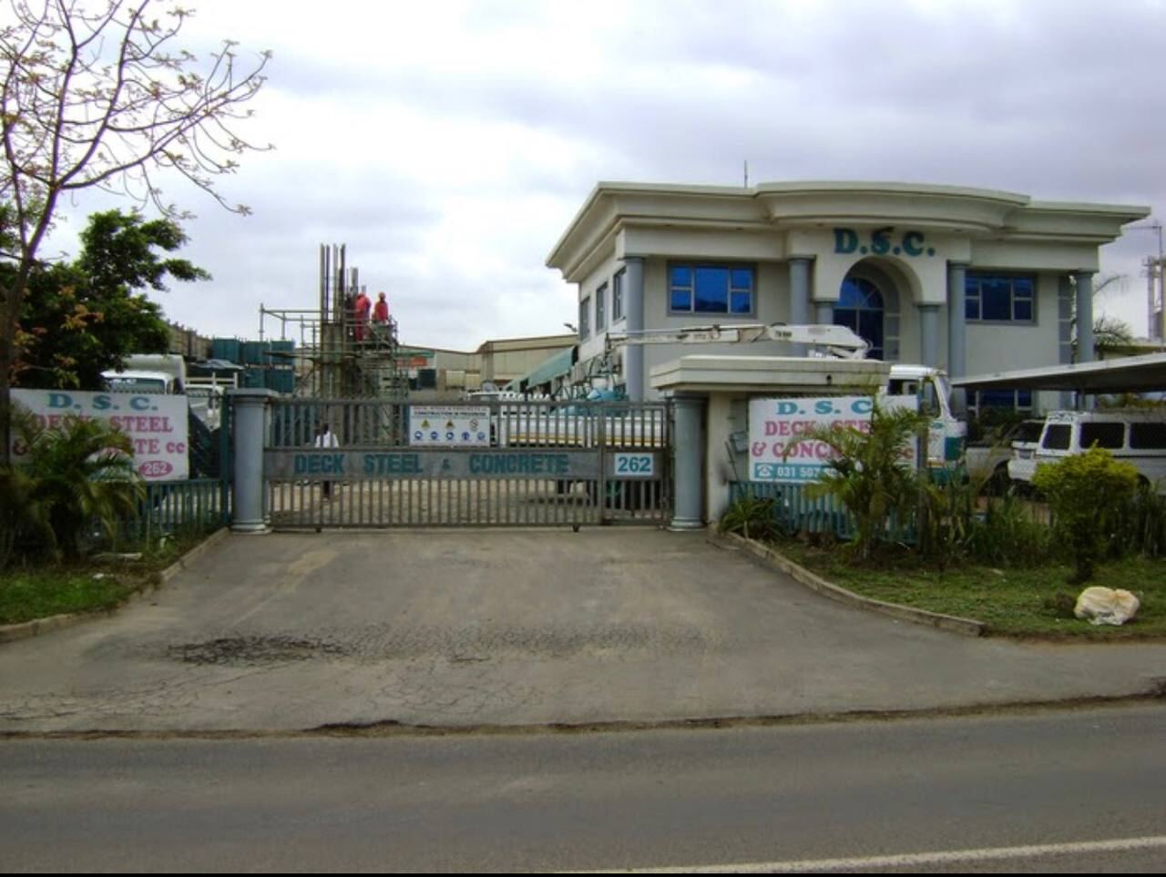Deck, Steel & Concrete head office and yard entrance at 262 Aberdare Drive, Phoenix Industrial, Durban